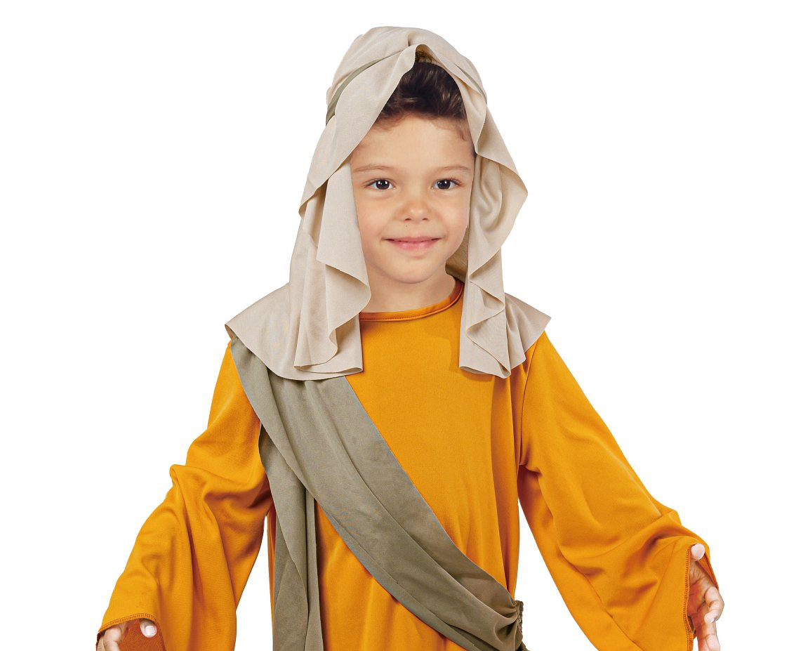Role play-set for child Orange Shepherd (robe with drape, bandana), size 92/104 cm